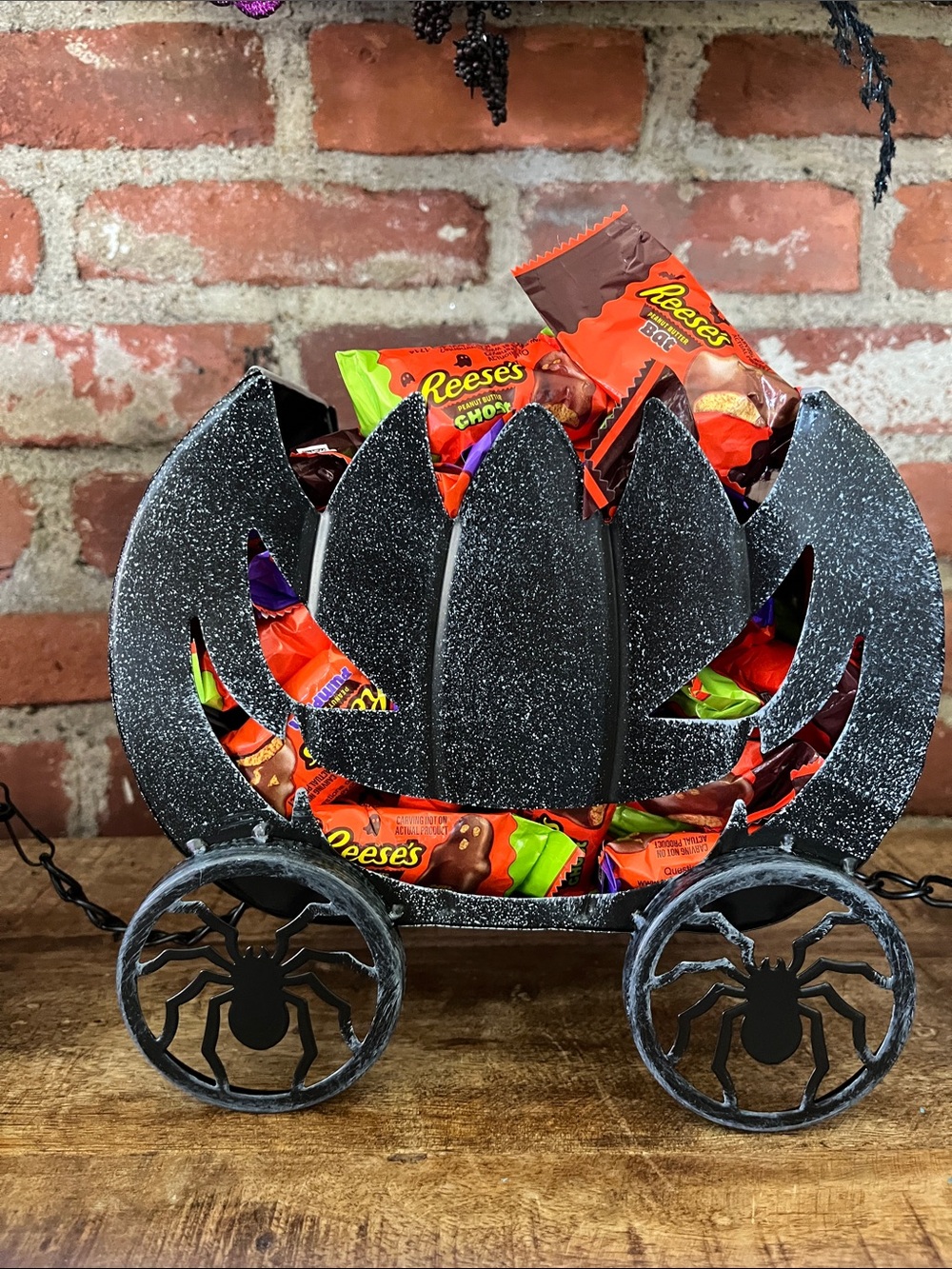 Martha Stewart Black "Boo" Halloween Train Candy Holder - Picture 4 of 16